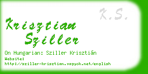 krisztian sziller business card