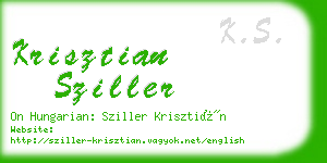 krisztian sziller business card